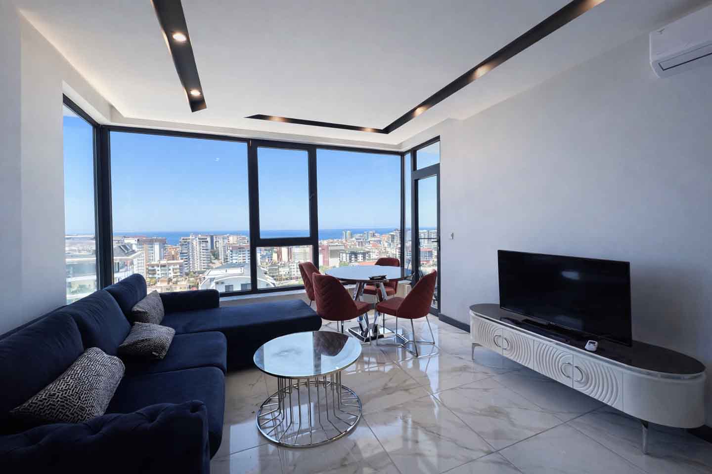 Sea View 2+1 Apartment For Sale In Alanya