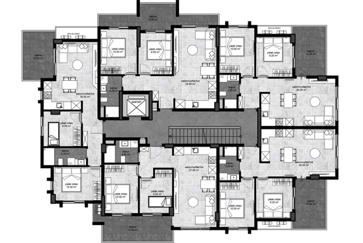 2+1 Apartment for Sale In Alanya