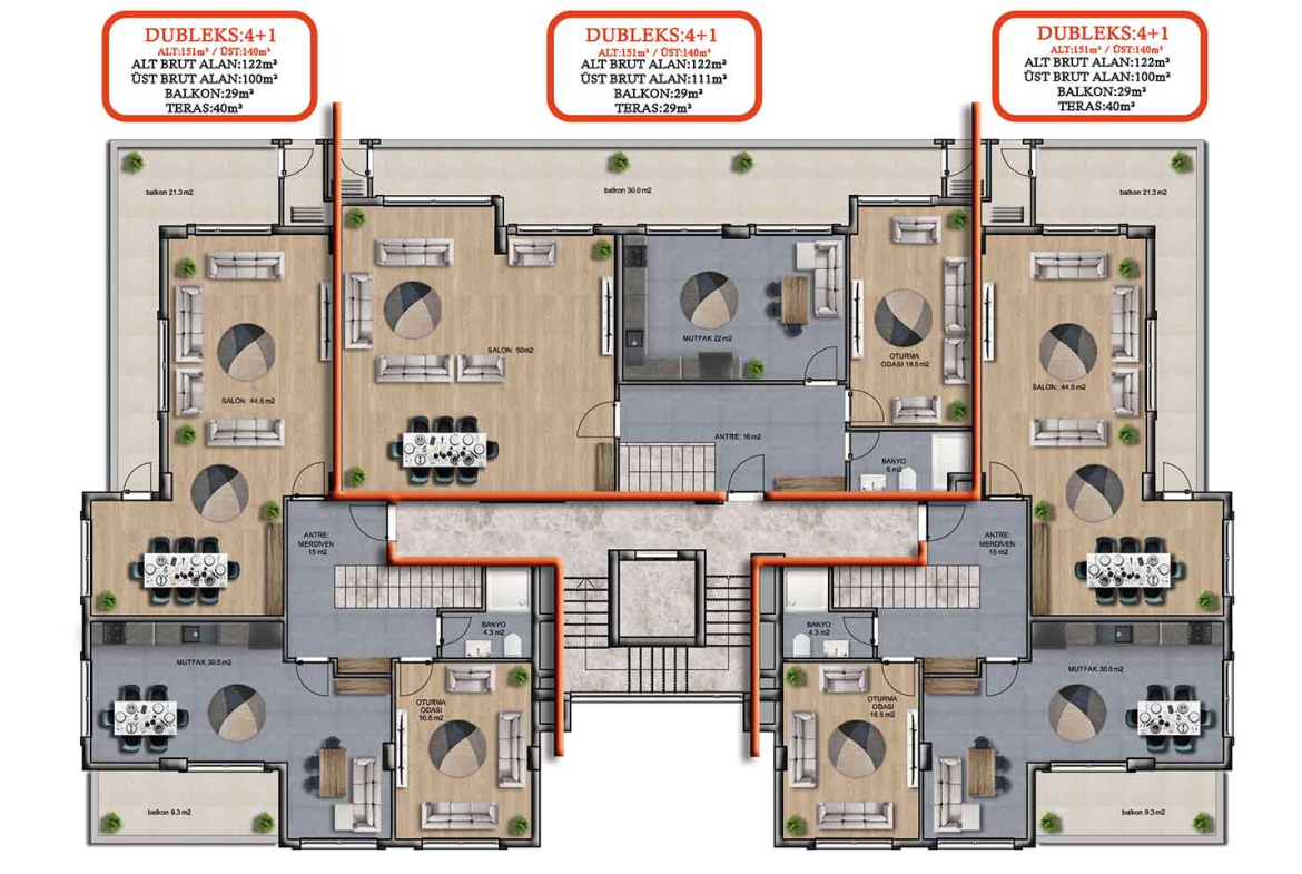 Exclusive Apartments For Sale in Oba Alanya